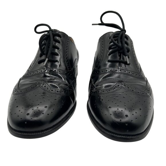 Giorgio Brutini 10.5D Black Wingtip Oxford Shoes Leather Made In Brazil Timeless - Picture 9 of 16